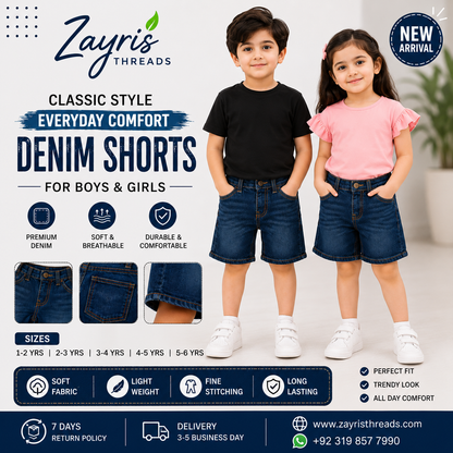 Denim Shorts For Boys & Girls